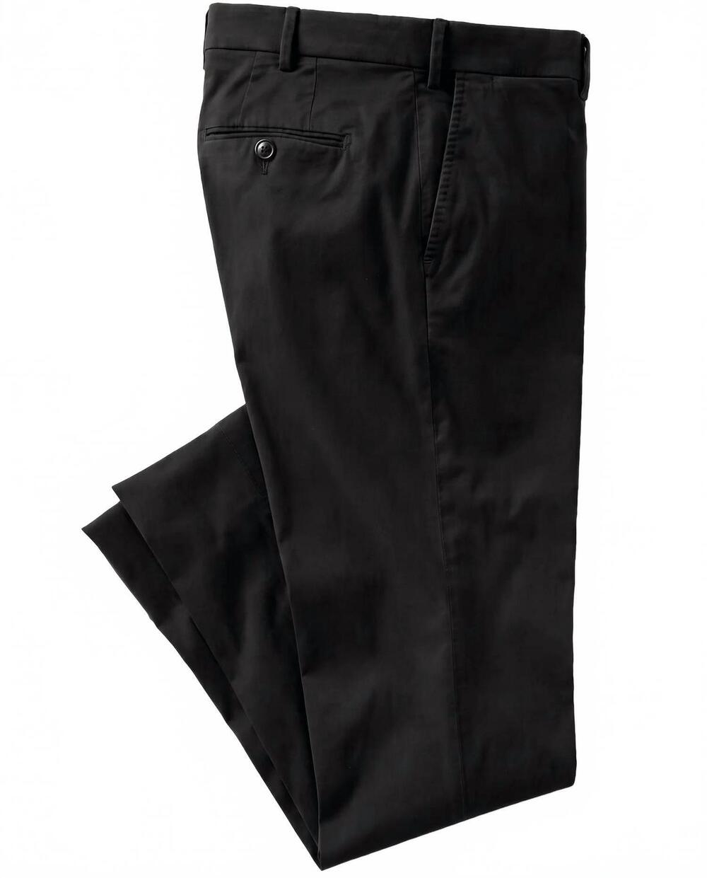 NEW BALLIN men's cashmere touch pima cotton sateen stretch chino pants in black